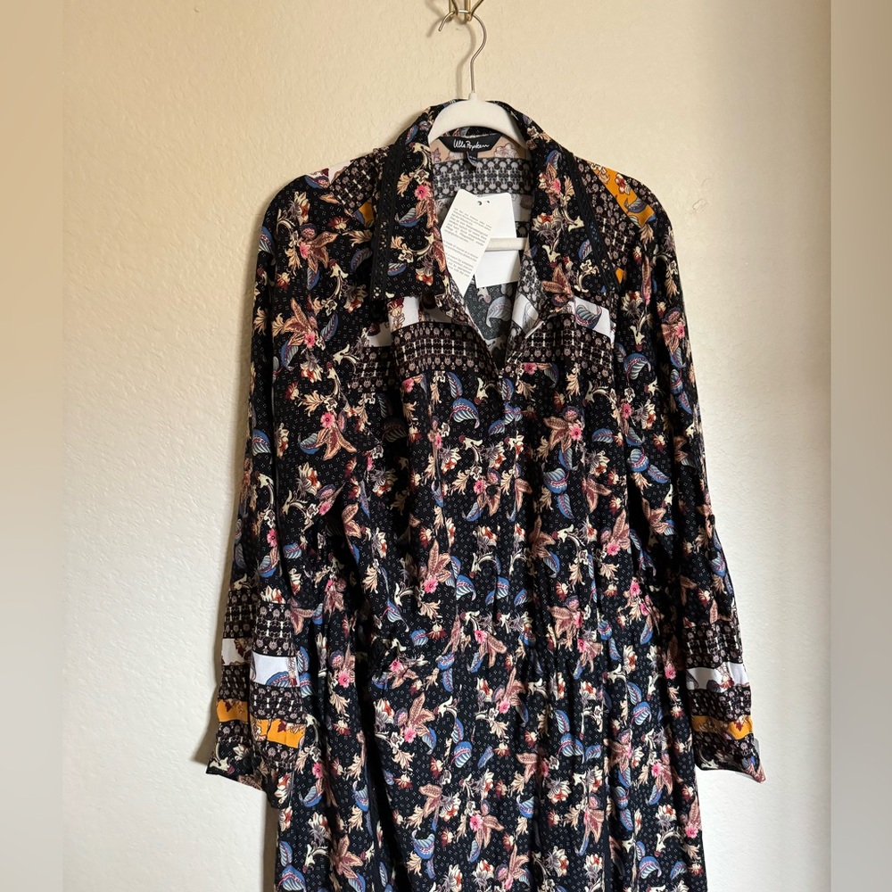 Ulla Popken Bohemian Mixed Floral Maxi Dress Sz 20 NEW Plus Size‎ Casual Church